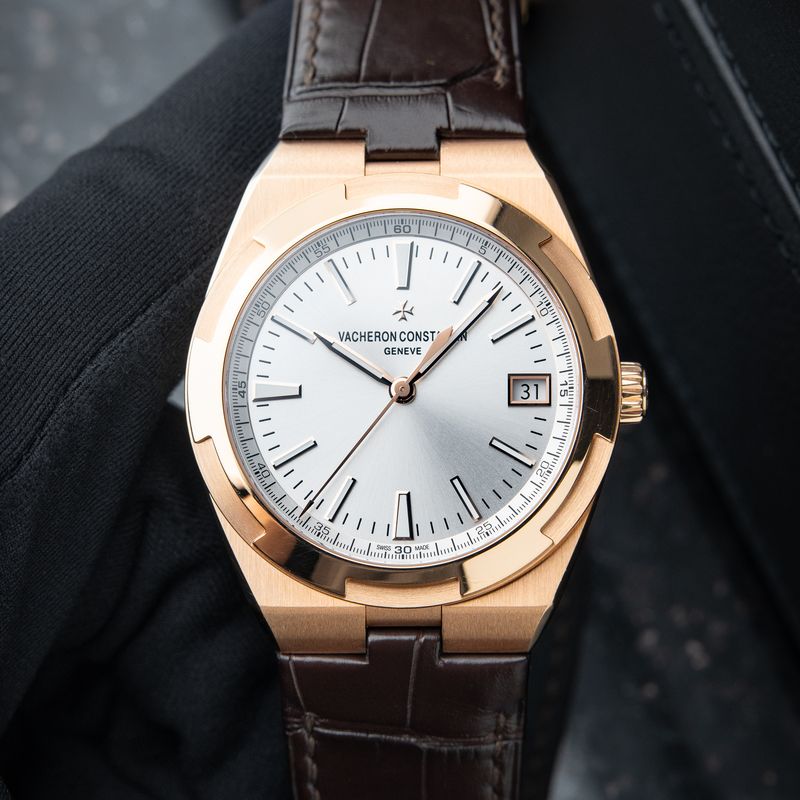 Vacheron Constantin Overseas 4500V STRAPS Rose Gold Silver Leather Rubber