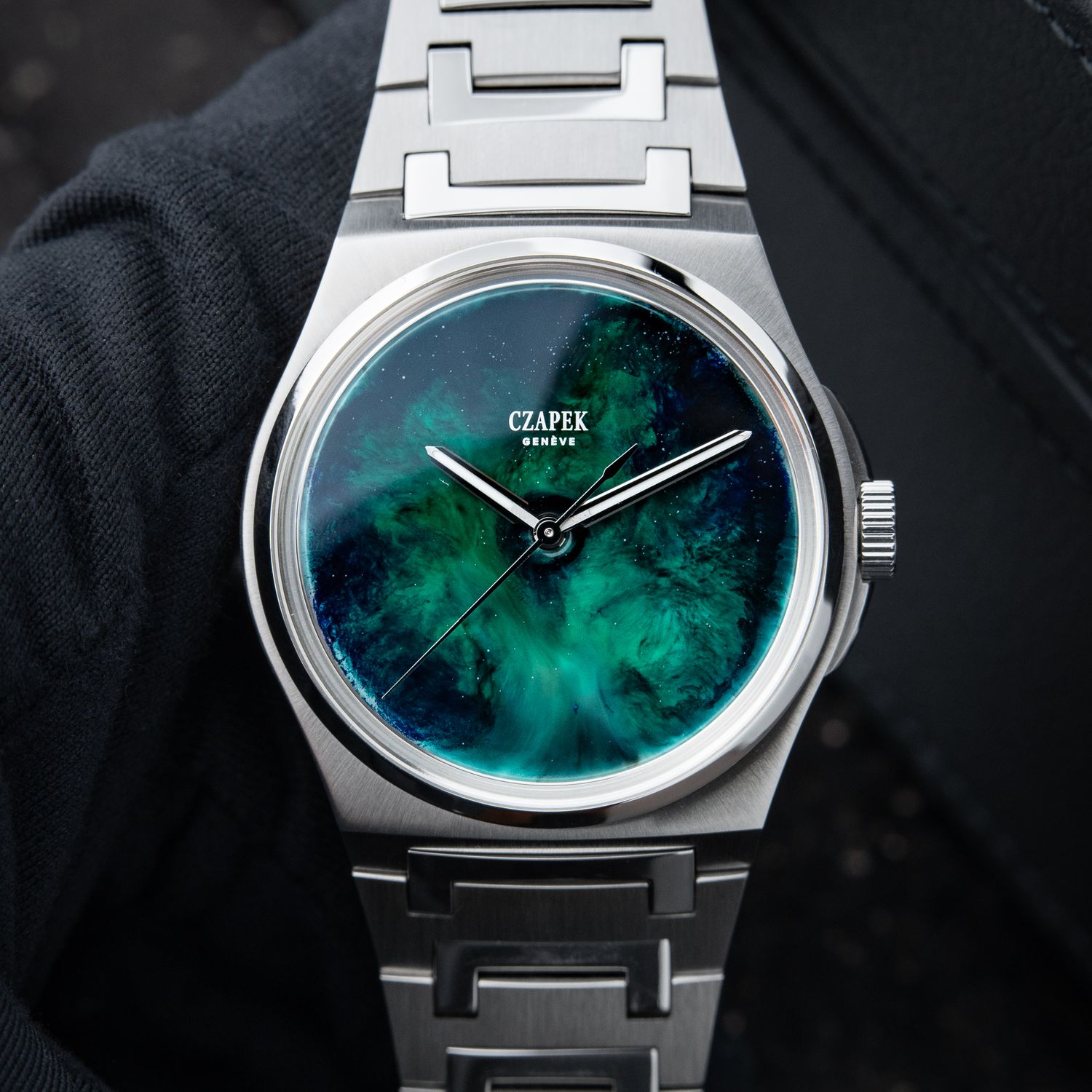 Czapek Antarctique Celestial Limited Edition Of 25 STRAPS Steel Green Dial
