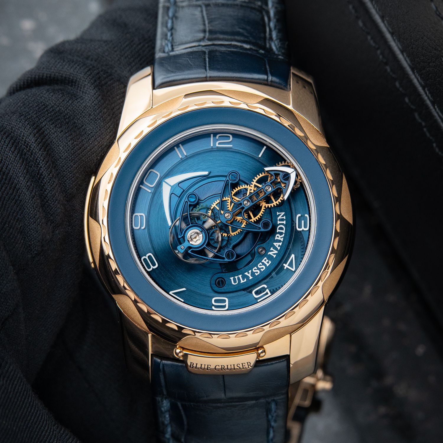 Ulysse Nardin Freak Blue Cruiser Carrousel-Tourbillon Rose Gold Blue Dial 2056-131