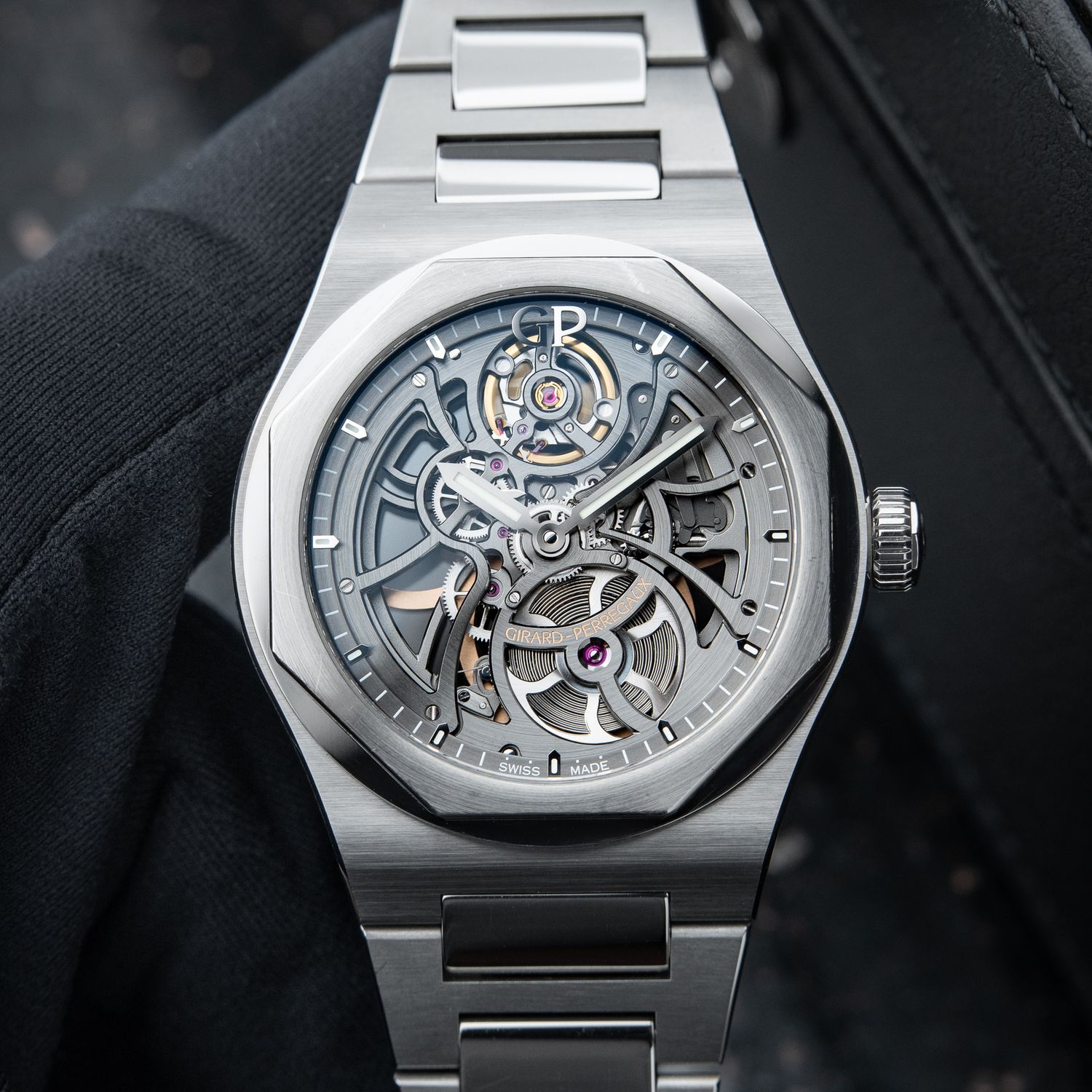 Girard Perregaux Laureato Skeleton Openworked Automatic Steel 42mm 81015