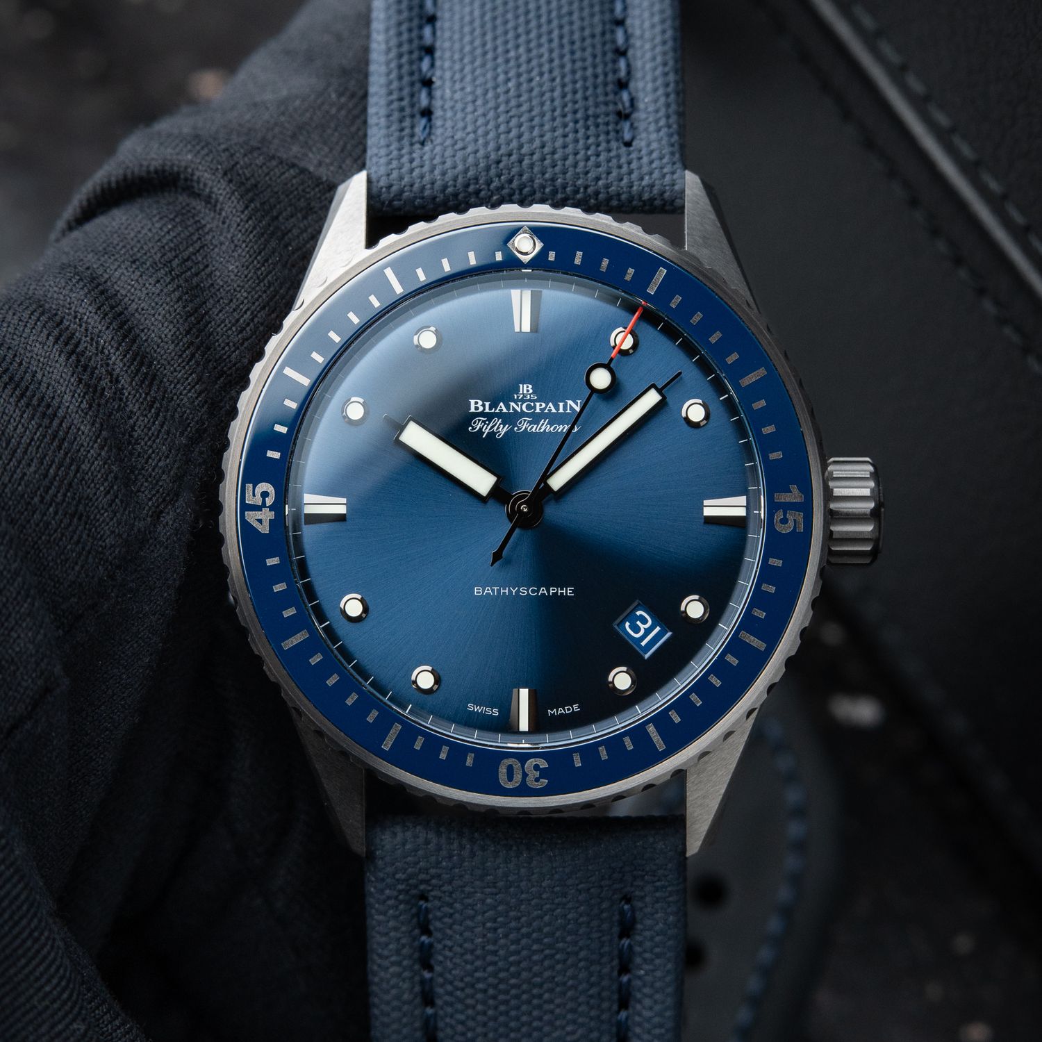 Blancpain Fifty Fathoms 2024 Bathyscaphe 5000 Ceramic Blue Diver 120 Hours