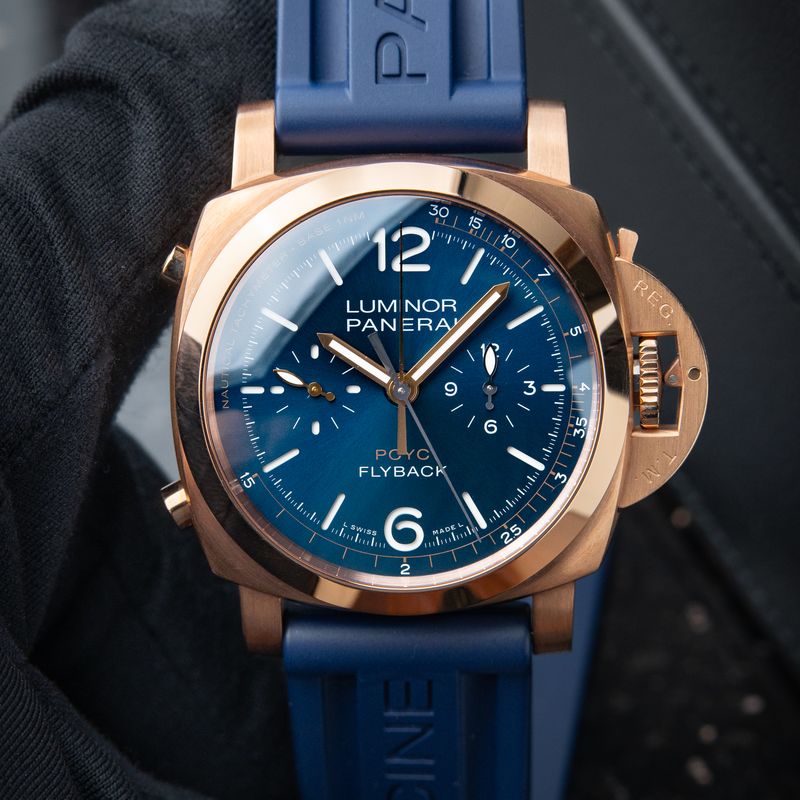 Panerai Luminor PCYC Yachts Challenge Chronograph Rose Gold Blue PAM1020