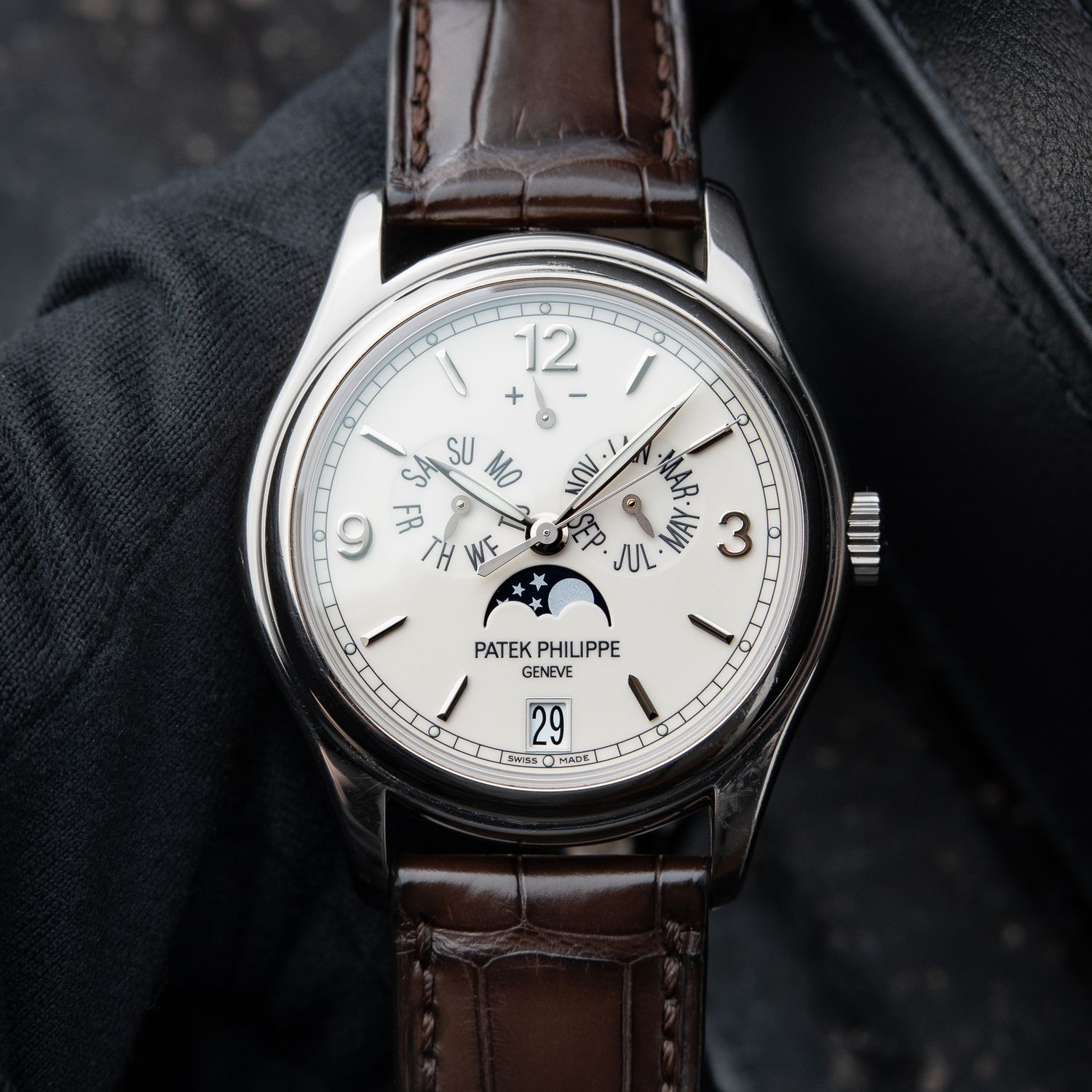 Patek Philippe Annual Calendar 5146G Moon Phase White Gold Ivory Dial 39mm