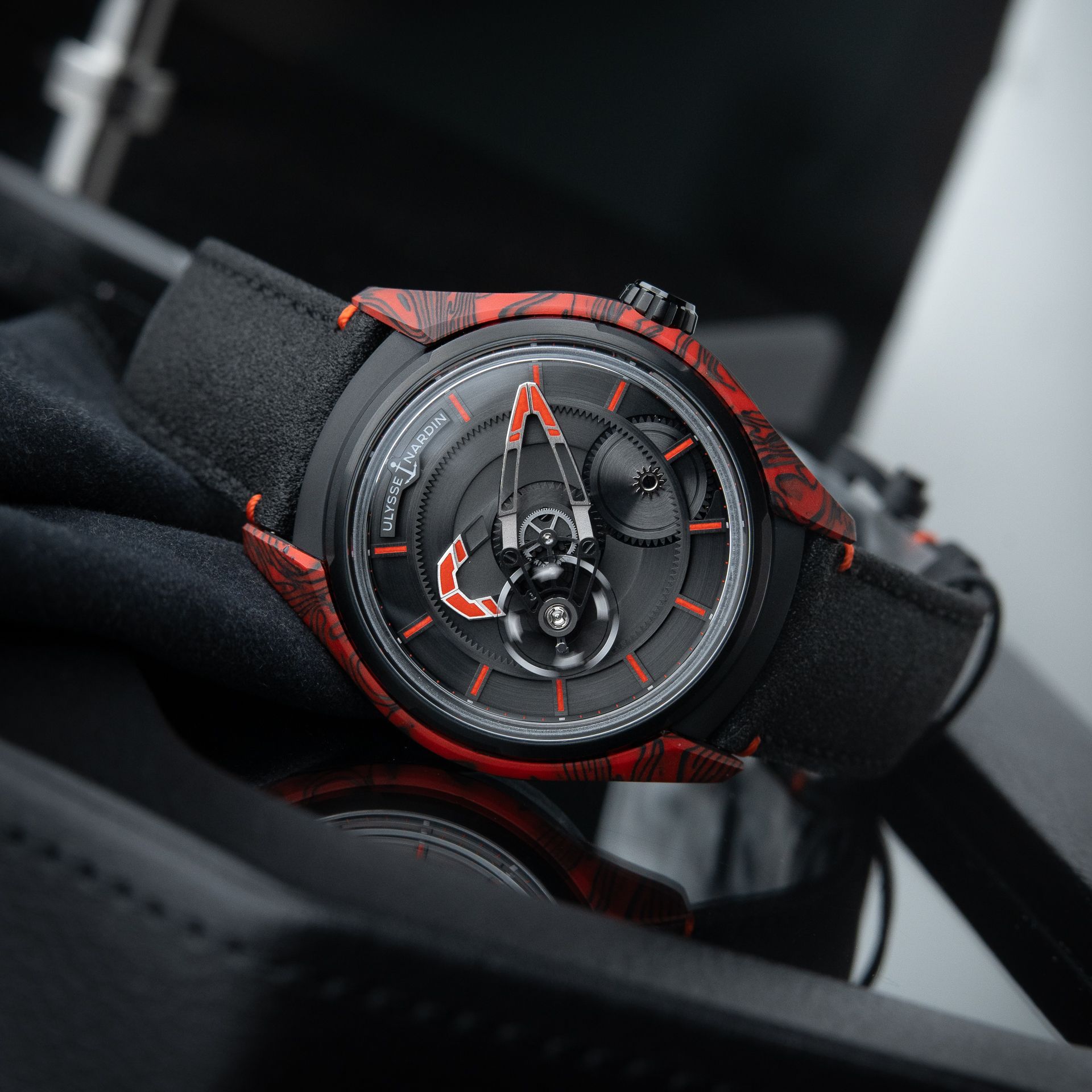 Ulysse Nardin Freak X STICKERED 10/2024 Magma Carbon Titanium Red Black Leather 43