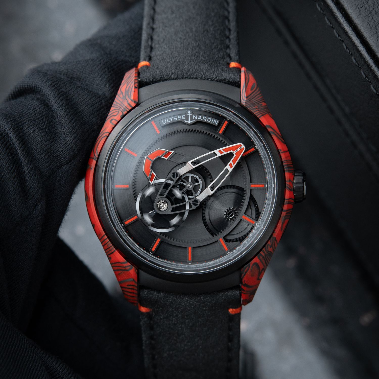 Ulysse Nardin Freak X STICKERED 10/2024 Magma Carbon Titanium Red Black Leather 43