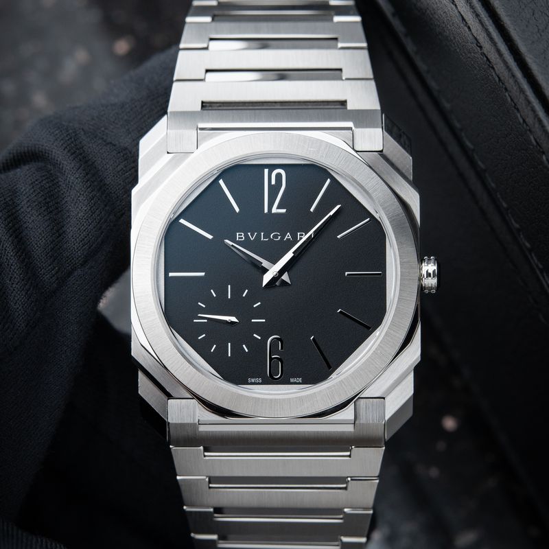 BVLGARI Bulgari Octo Finissimo Black Dial Micro-Rotor Steel Bracelet 40mm