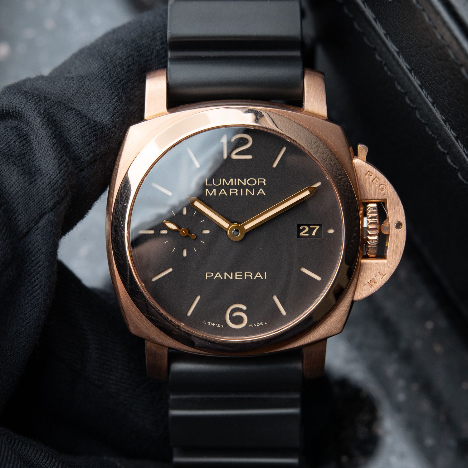 Panerai Luminor Marina 1950 3 Days STRAPS Automatic Brown Rose Gold PAM393