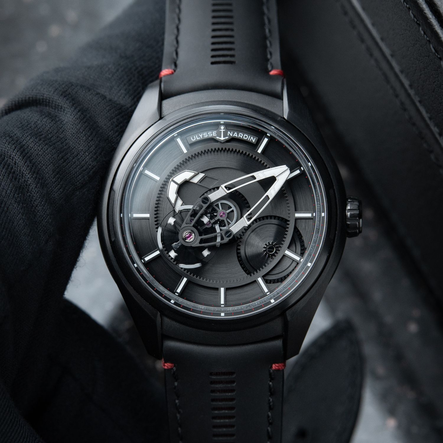 Ulysse Nardin Freak X PVD Titanium Black Dial Red Leather Automatic 43mm