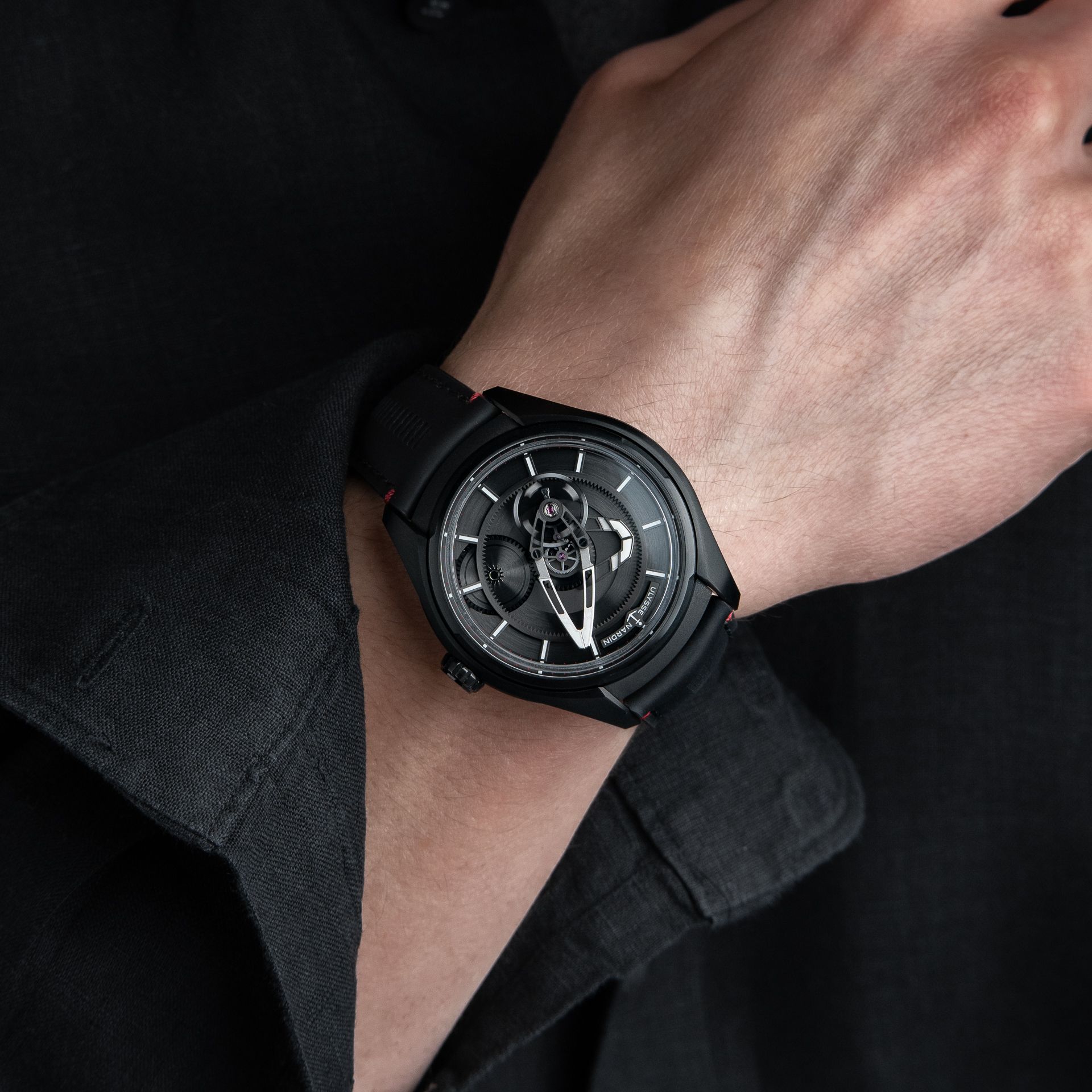 Ulysse Nardin Freak X PVD Titanium Black Dial Red Leather Automatic 43mm