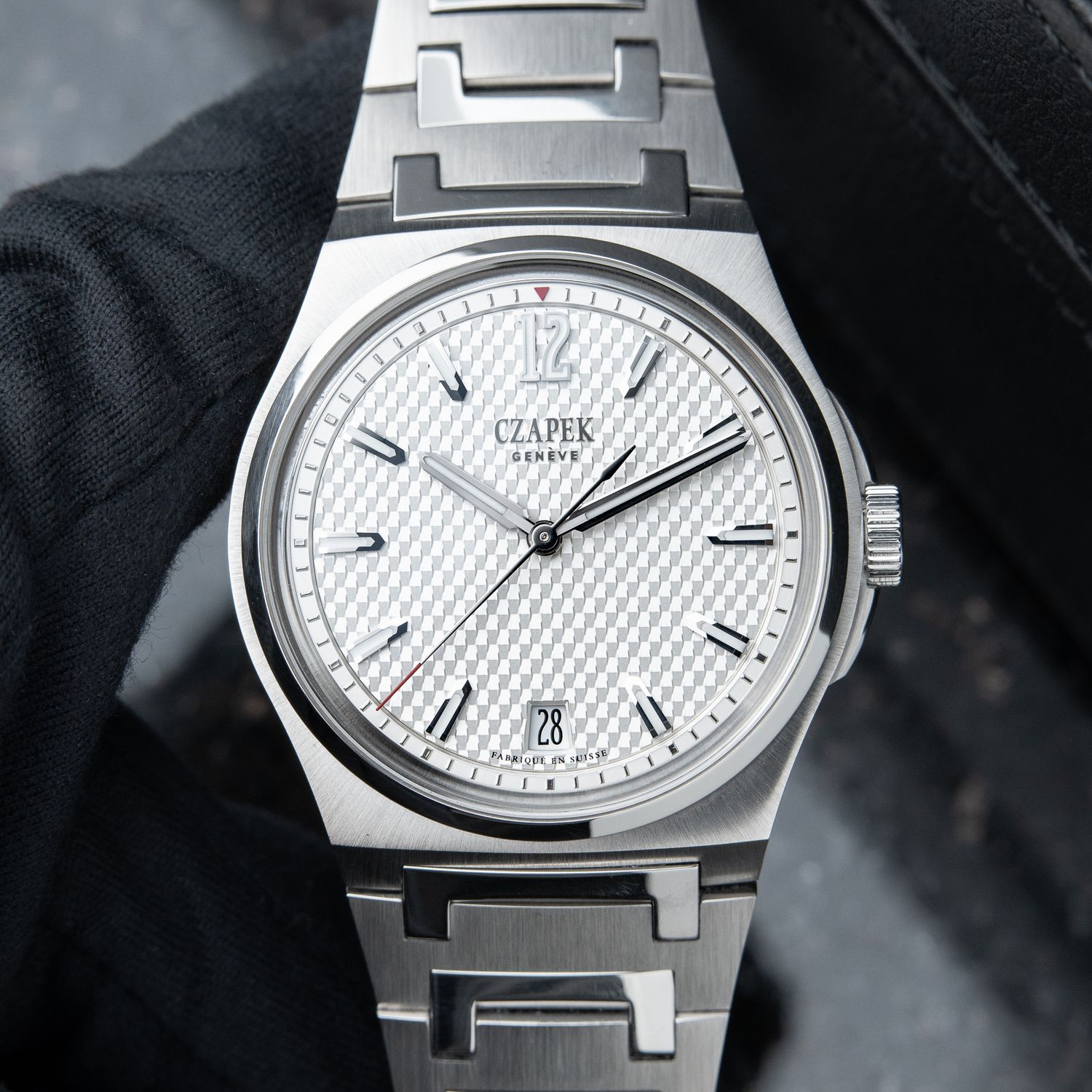 Czapek Antarctique Passage De Drake Ice White Steel Bracelet Automatic Set