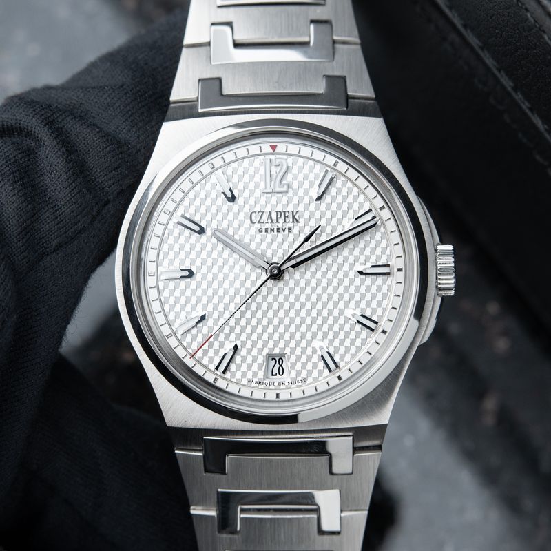 Czapek Antarctique Passage De Drake Ice White Steel Bracelet Automatic Set