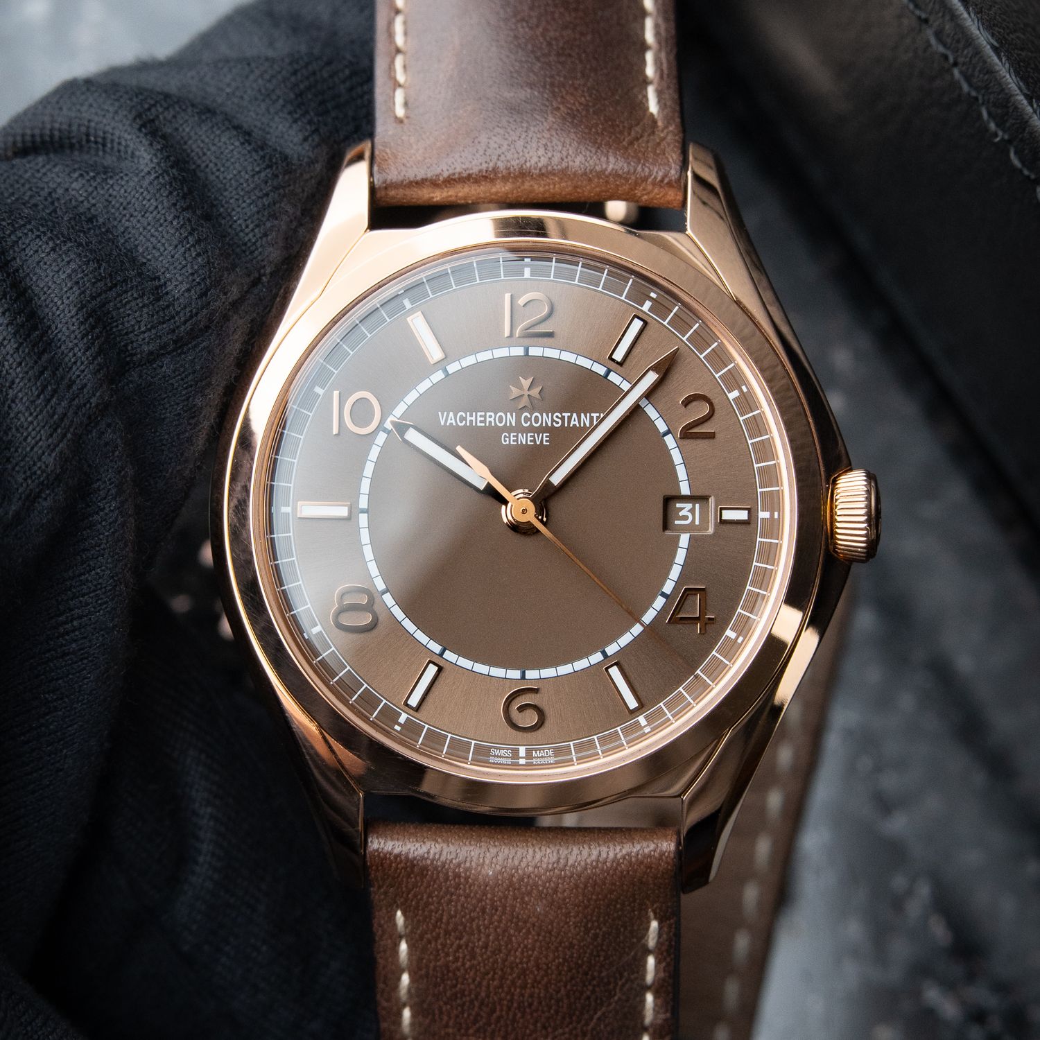 Vacheron Constantin Fiftysix CLEAN 4600E Rose Gold Brown Leather Automatic