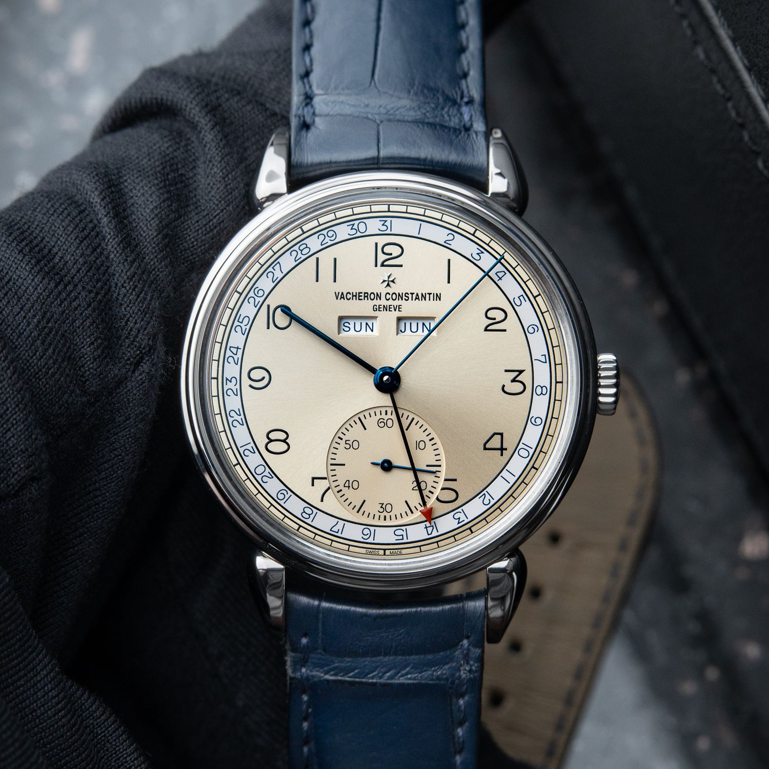 Vacheron Constantin Historiques 1942 Triple Calendrier Ivory Silver Blue
