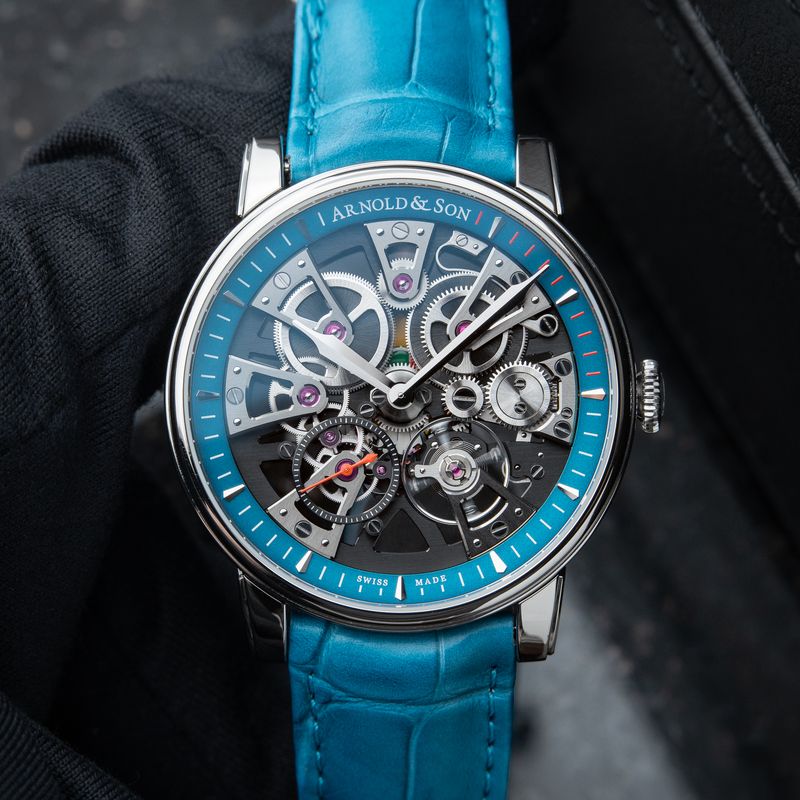Arnold & Son Nebula Abu Dhabi Limited Edition Turquoise Skeleton Bracelet
