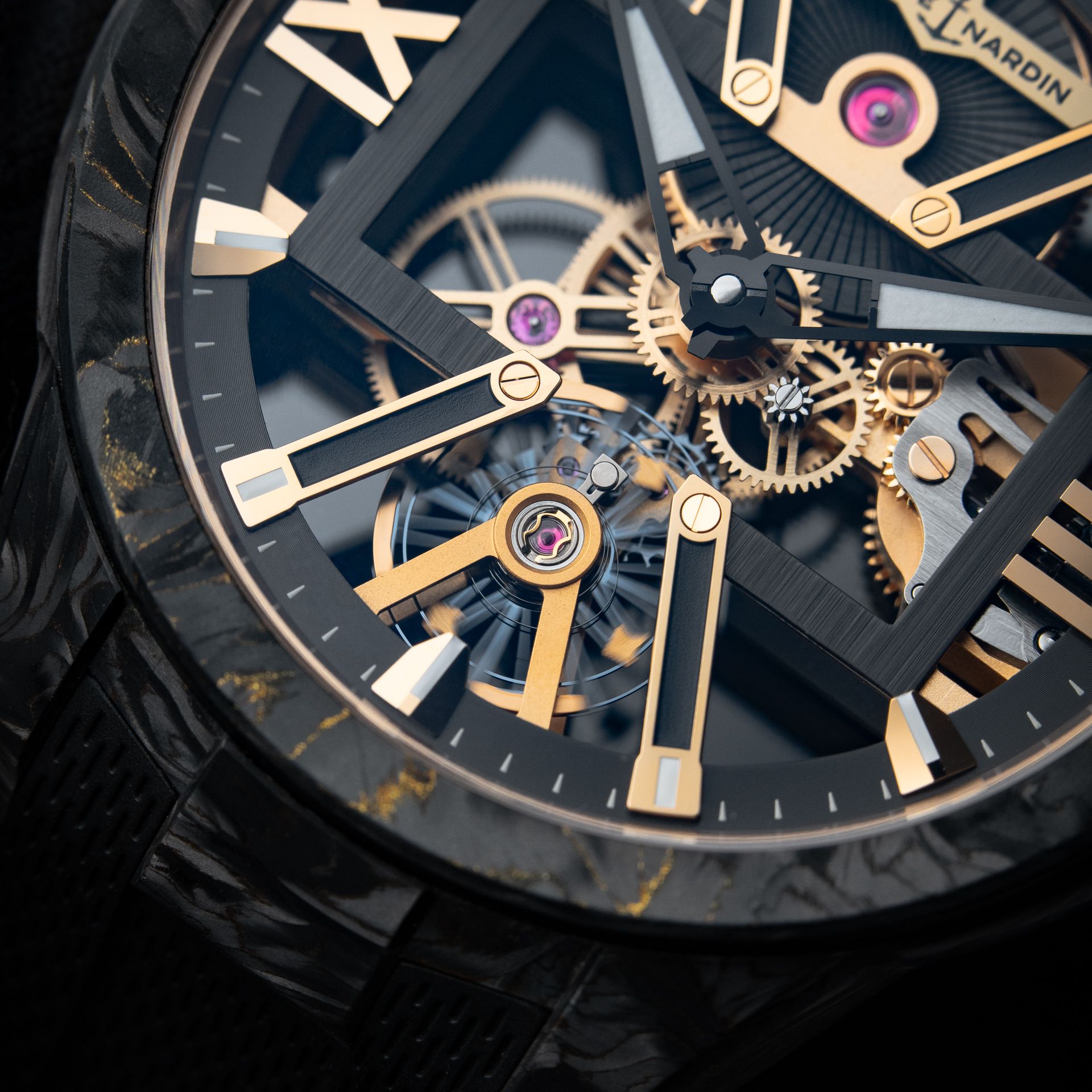 Ulysse Nardin Blast Skeleton X Carbonium Gold 4 Days Rubber Black 43