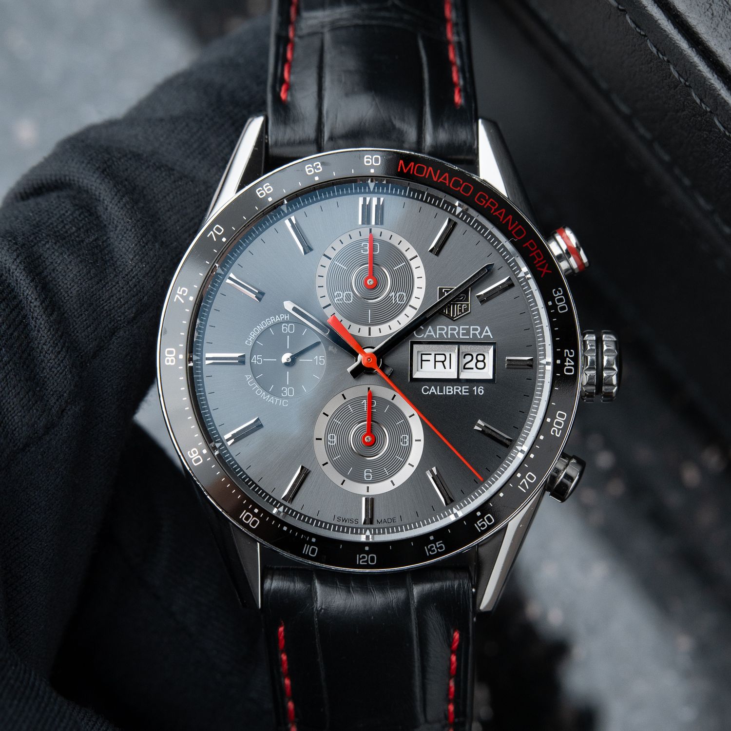 Tag Heuer Carrera Grand Prix Limited Edition Chronograph Gray Dial Steel
