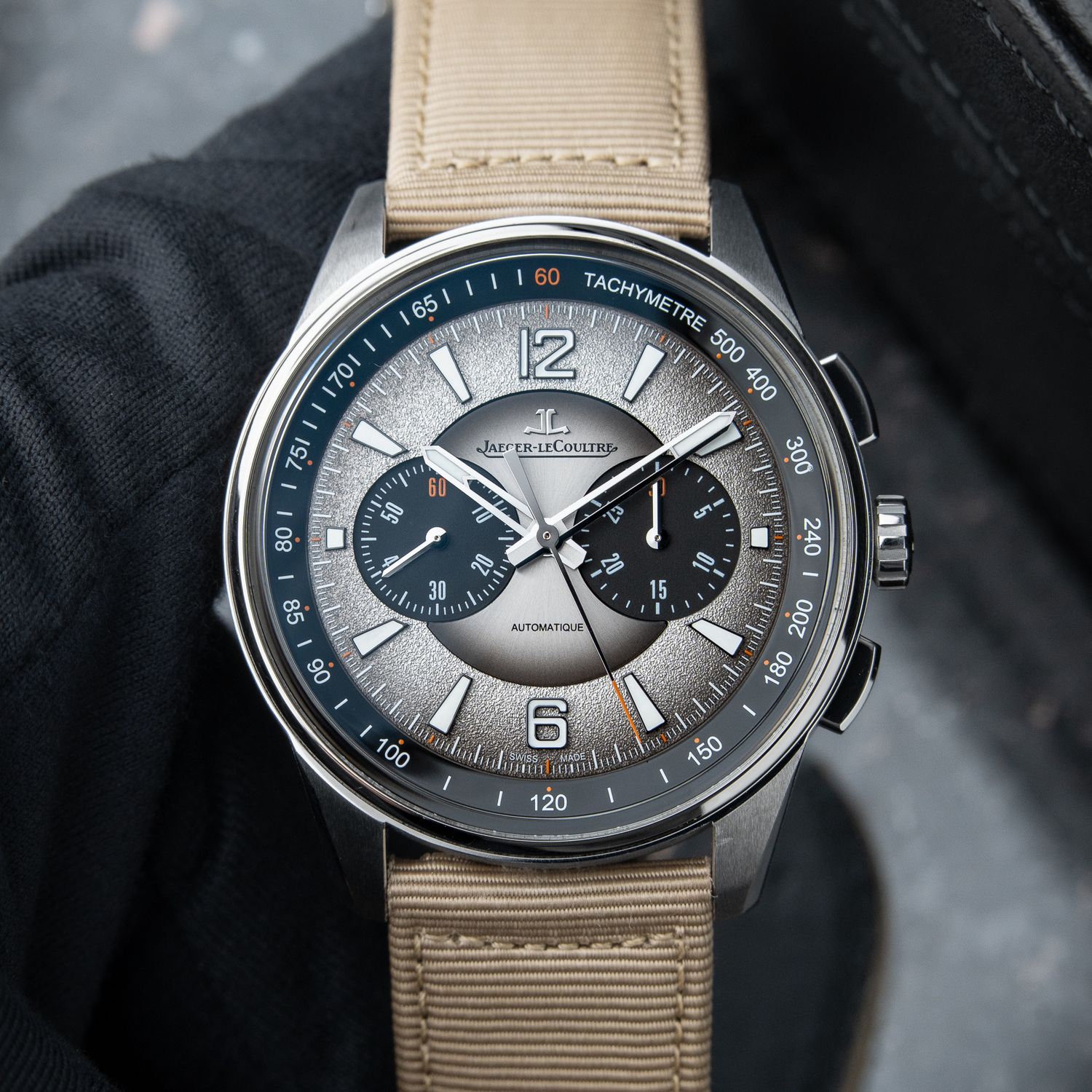 Jaeger-LeCoultre Polaris STRAPS 8/2024 Chronograph Silver Grey Dial Strap