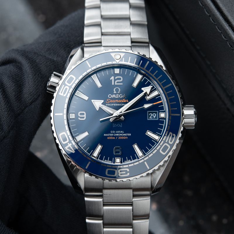 Omega Seamaster Planet Ocean 600M Diver 12/2023 Blue Ceramic Steel Bracelet