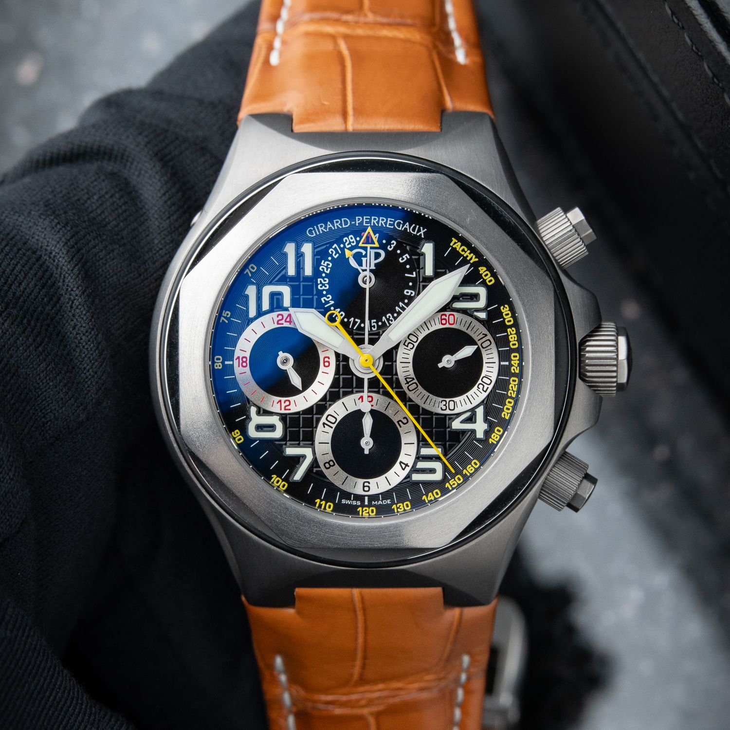 Girard Perregaux Laureato EVO3 80180 GP SERVICED Titanium Chronograph Black 44mm