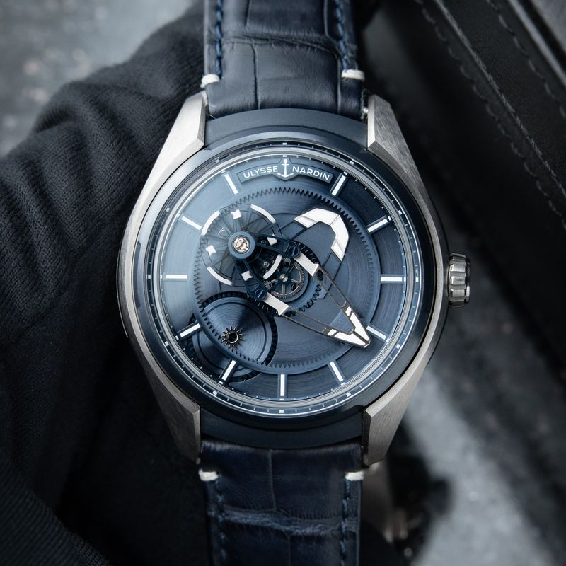 Ulysse Nardin Freak X SERVICED PVD Titanium Blue Dial Leather Automatic 43