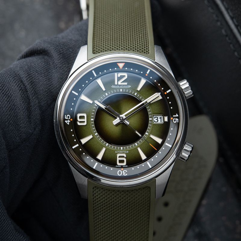 Jaeger-LeCoultre Polaris Date Boutique Exclusive Green Dial Steel Rubber