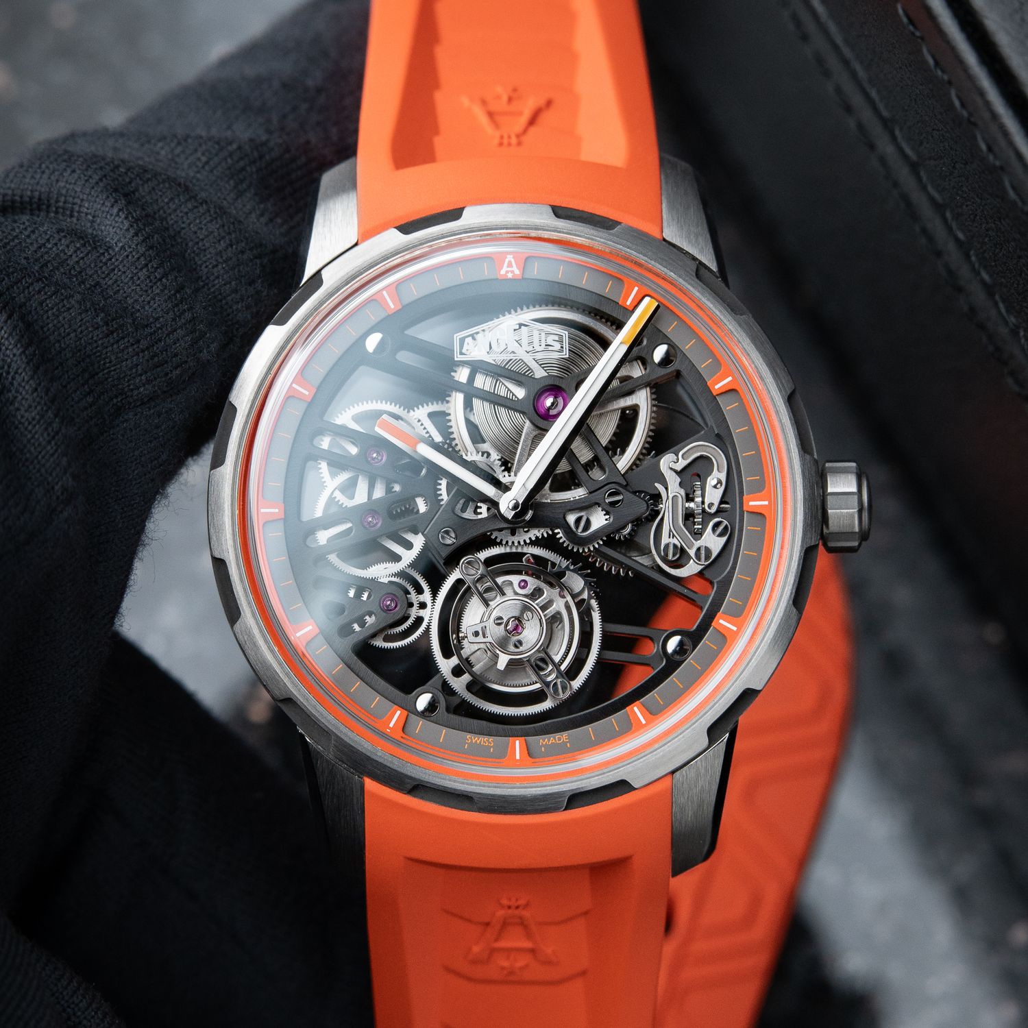 Angelus Urban U41 Limited Edition Tourbillon Skeleton Orange Titanium 42mm
