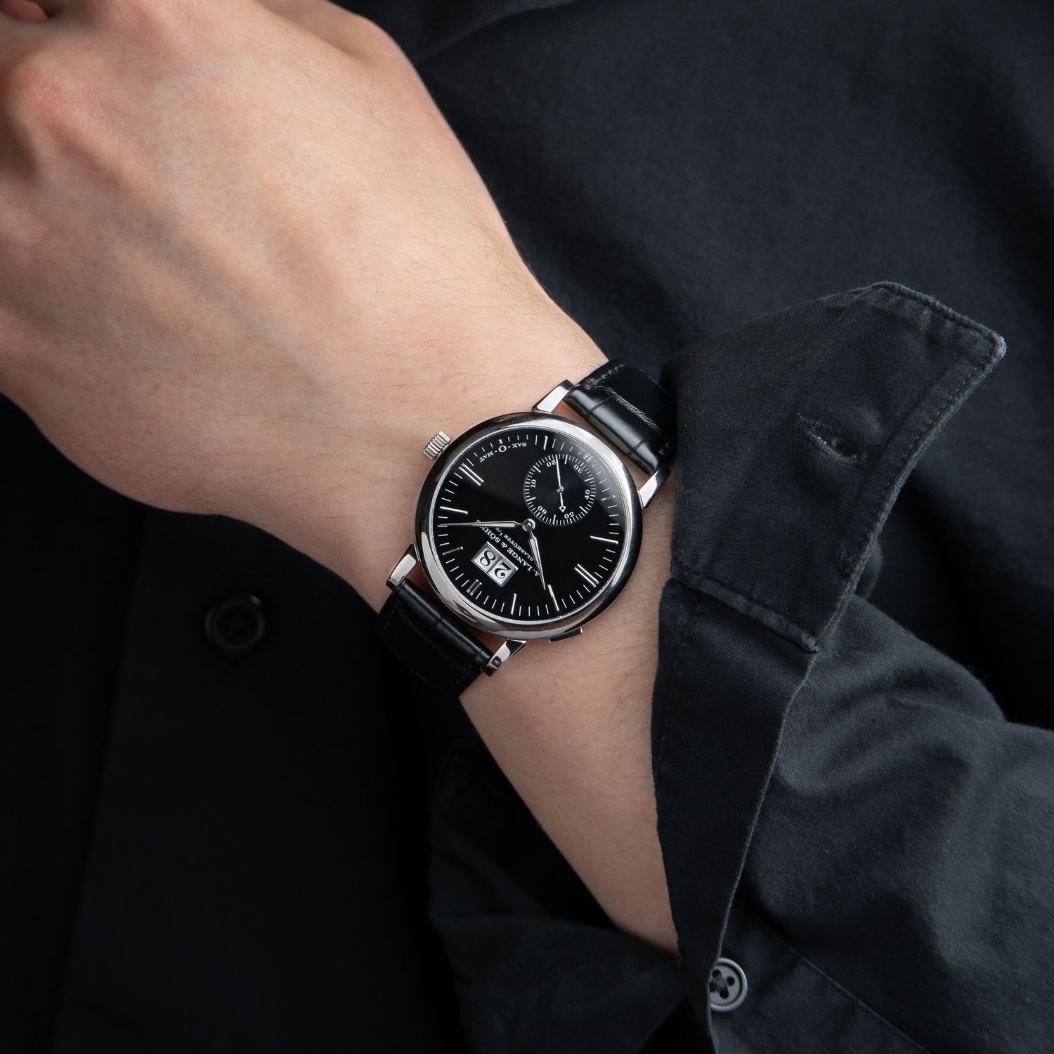 A. Lange & Söhne Sax-O-Mat Saxonia Langematik Big Date White Gold