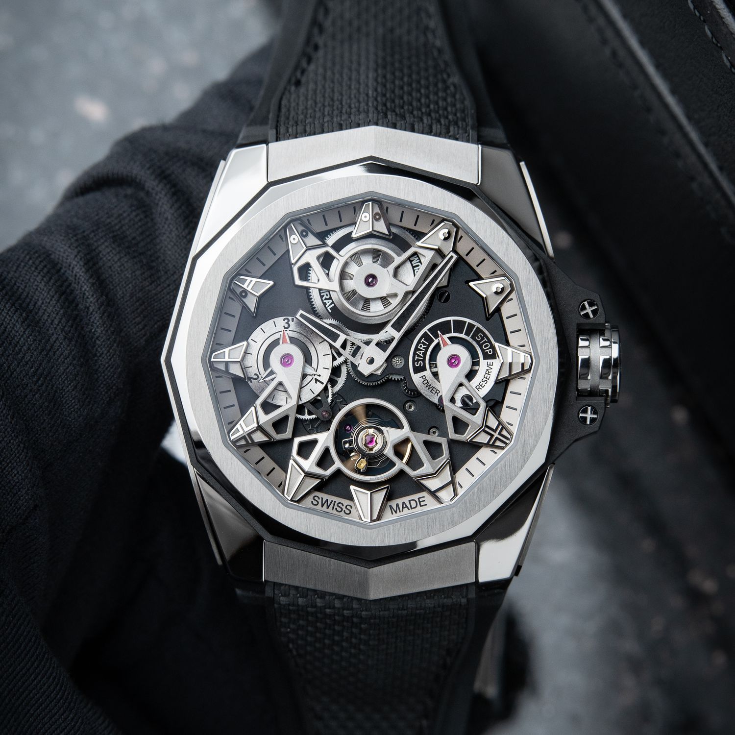 Corum Admiral UNWORN AC-One Openworked Titanium Rubber Automatic Cup 45mm