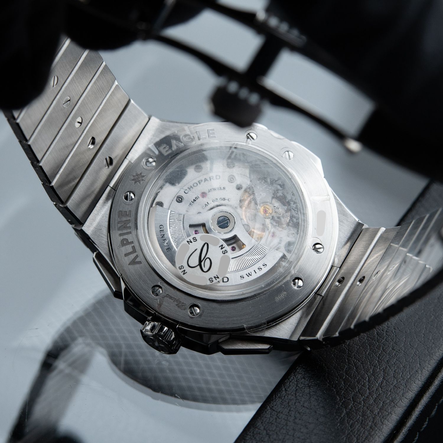 良質  Chopard Alpine Eagle STICKERED XL Chrono Flyback Black Dial 小物