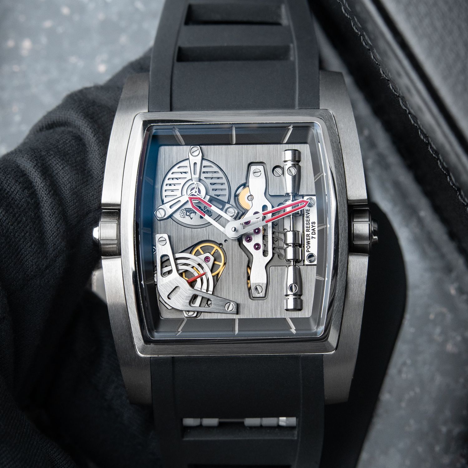 Cyrus Kambys RARE CLEAN 7-Day Limited Edition Openworked Titanium Rubber