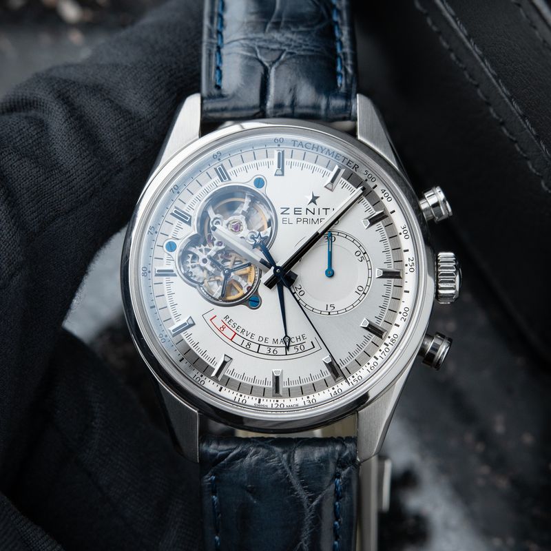 Zenith Chronomaster Open El Primero Chronograph Power Reserve Silver Dial