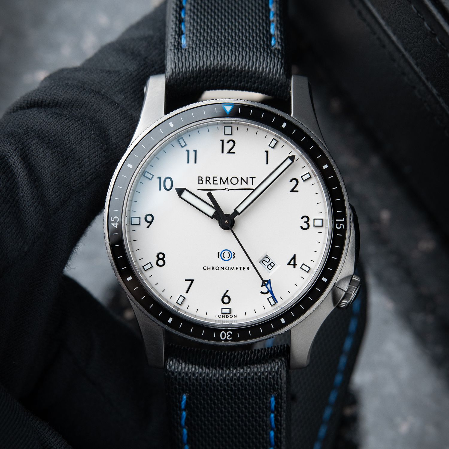 Bremont Boeing Model 1 STRAPS White Dial DLC Steel Leather Automatic 43mm