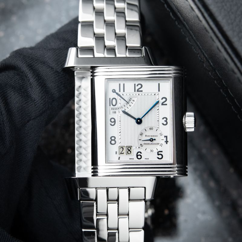 Jaeger-LeCoultre Reverso Grande Date Duoface Silver Exhibition Bracelet