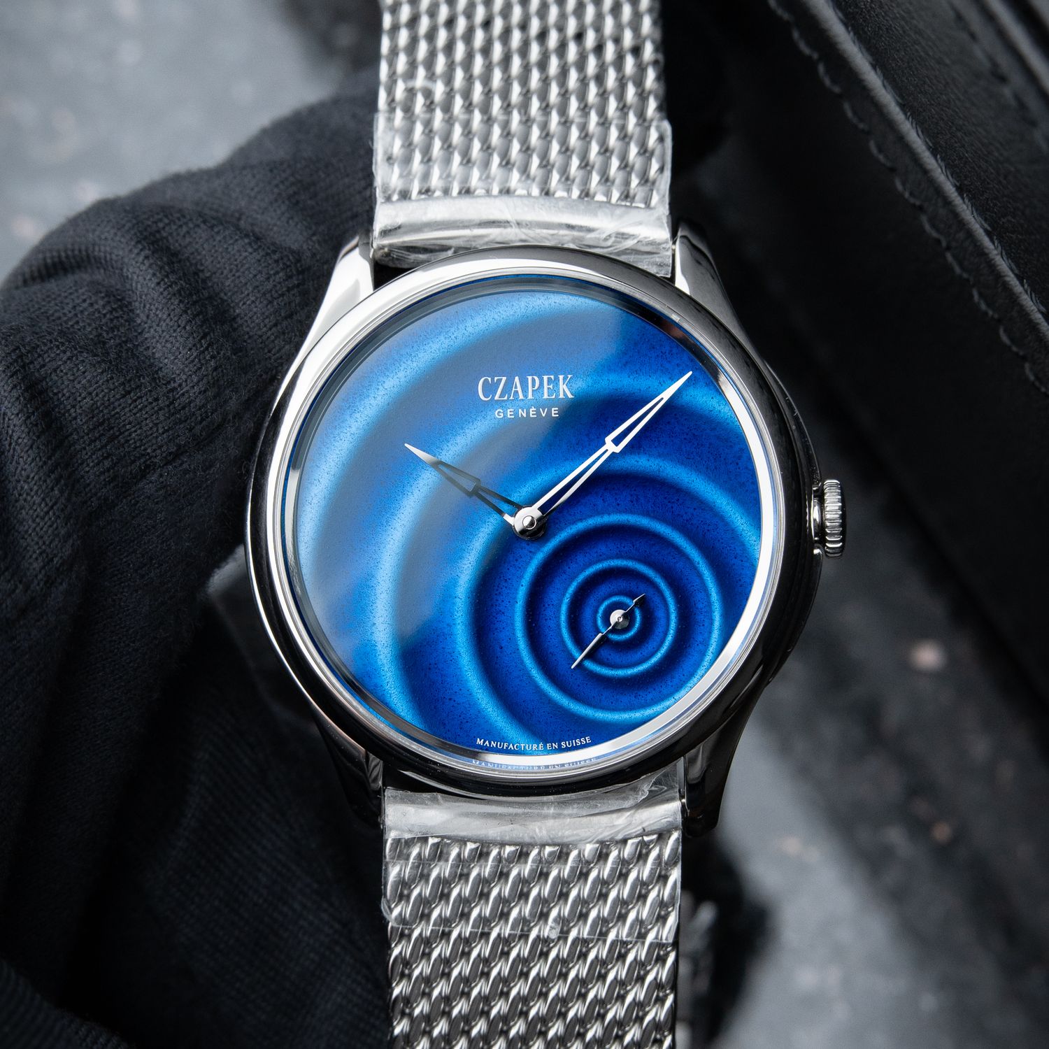 Czapek Promenade UNWORN Goutte D'eau Limited Edition Blue Enamel Water 38
