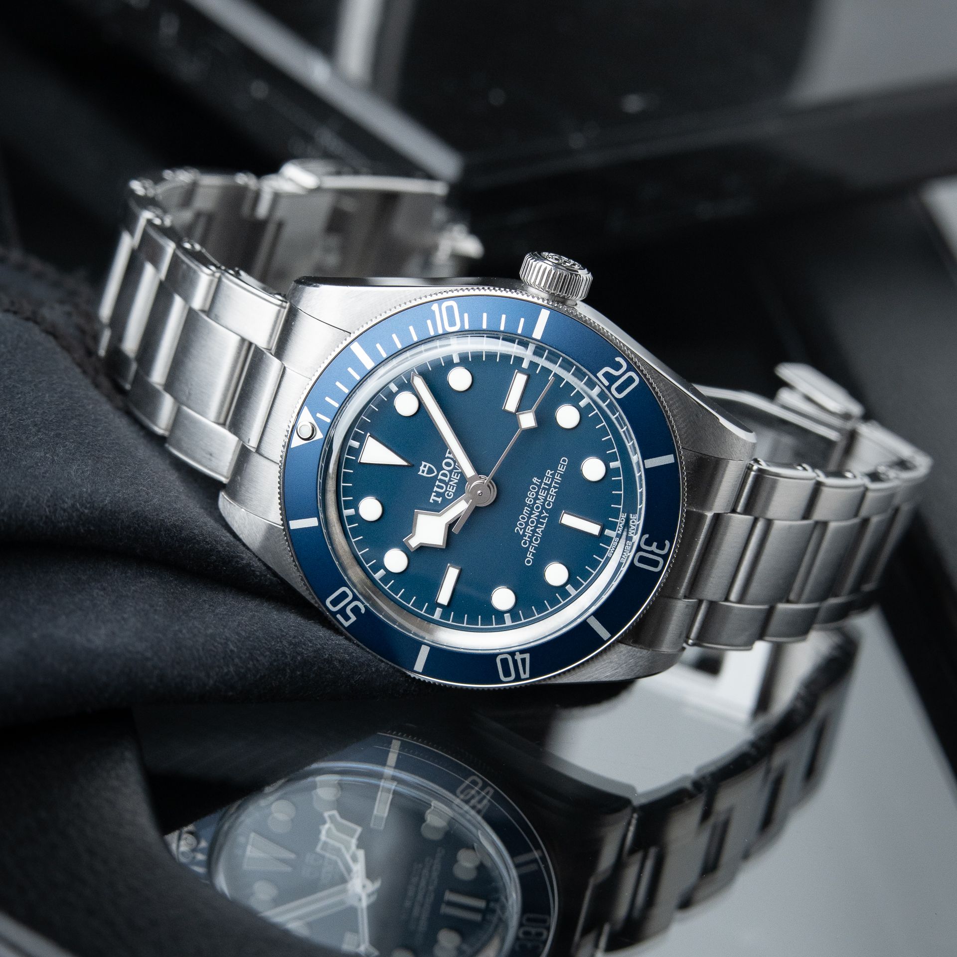 Tudor Black Bay 58 Blue Dial Aluminum Bezel Steel Bracelet & Leather Strap
