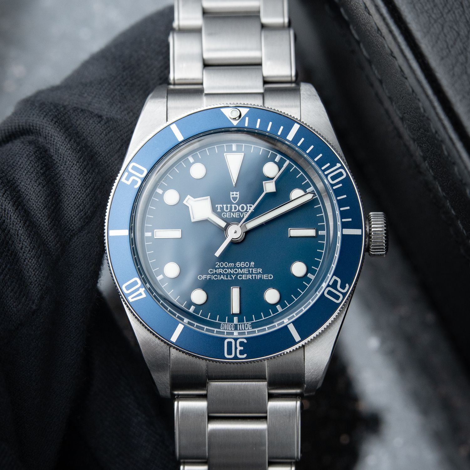 Tudor Black Bay 58 Blue Dial Aluminum Bezel Steel Bracelet & Leather Strap