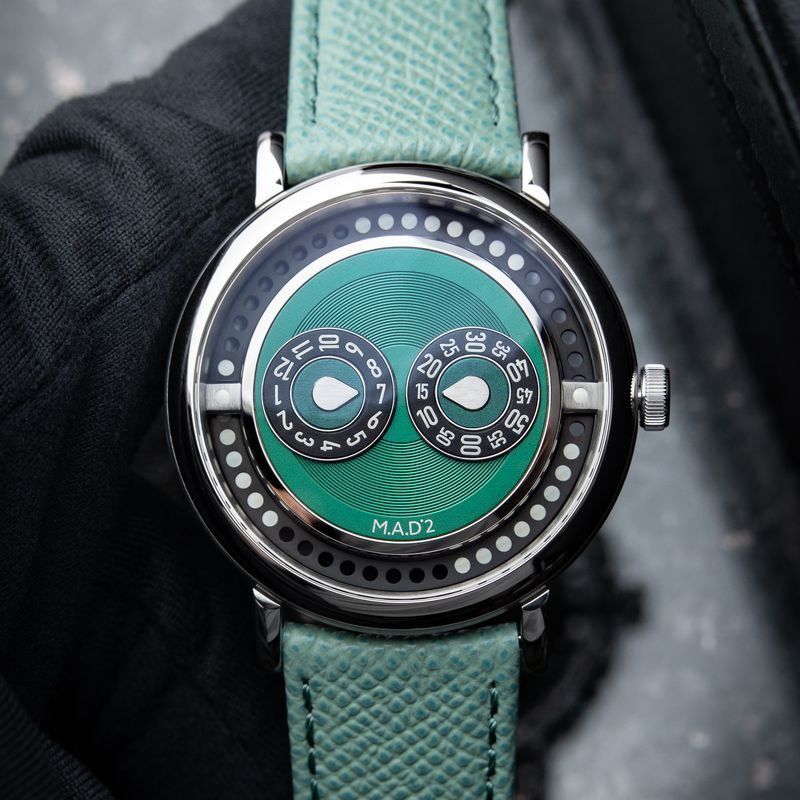 MB&F M.A.D. Editions MAD 2 UNWORN Green Dial Leather Steel Automatic 42mm