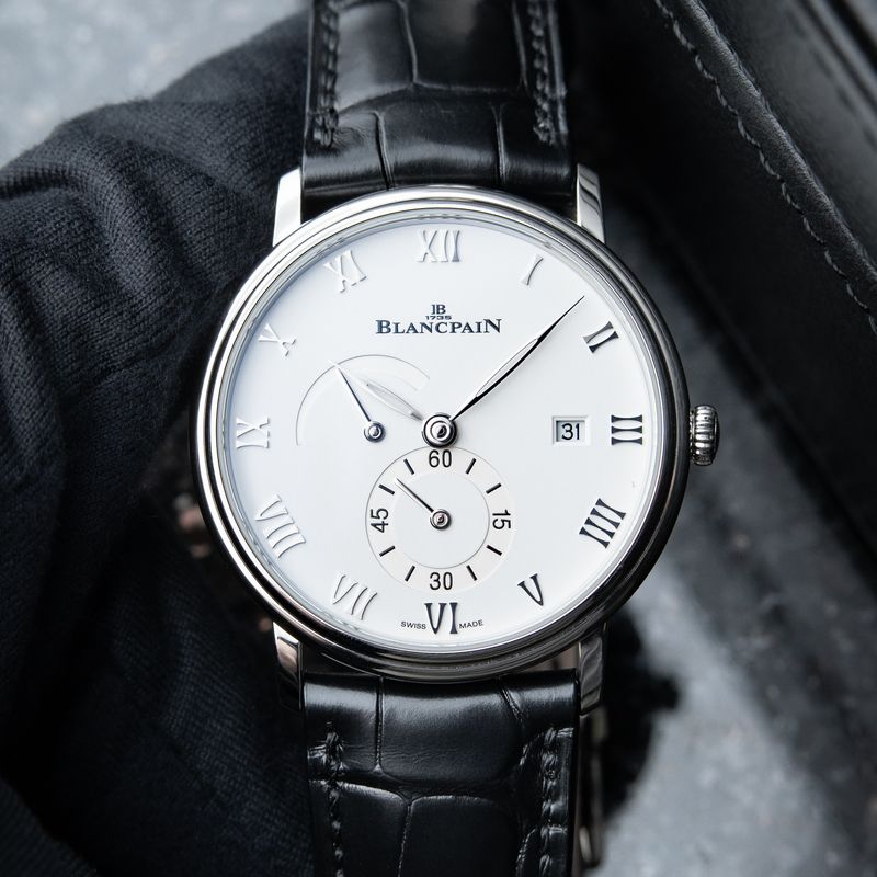 Blancpain Villeret Ultraplate 6606A Ultra Thin White Dial Steel Leather 40
