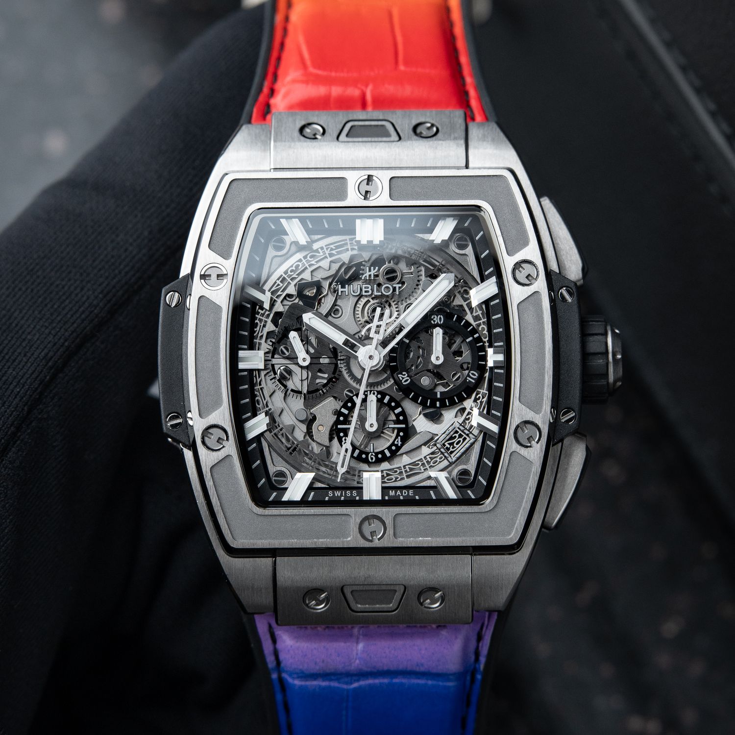 Hublot Spirit of Big Bang STRAPS Titanium Skeleton Chronograph SOBB 42mm