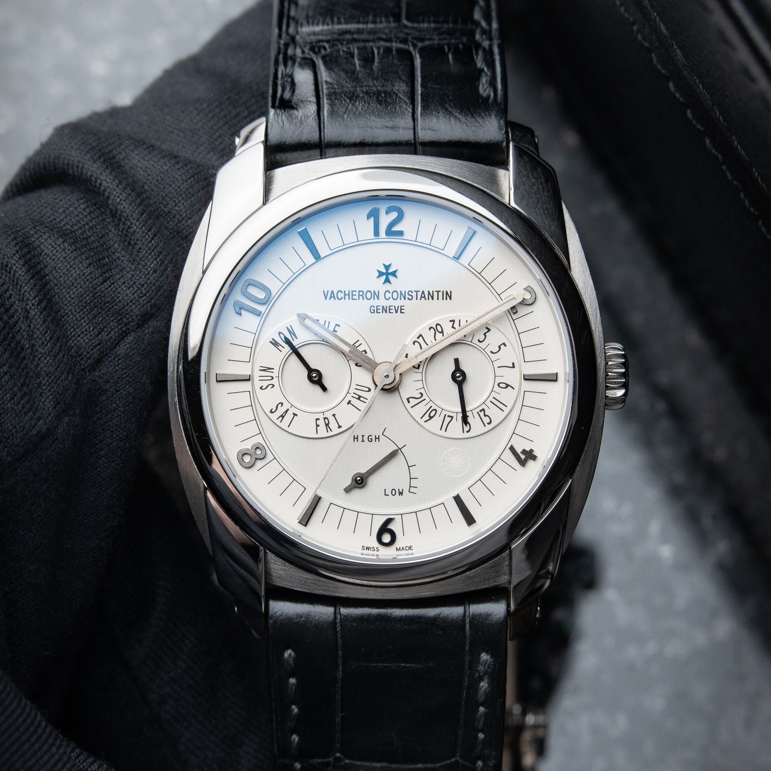 Vacheron Constantin Quai De L'lle VC SERVICED Palladium Silver Dial 85050