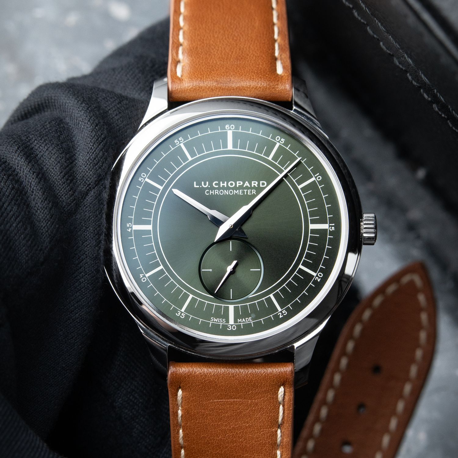 Chopard L.U.C XPS CLEAN Forest Green Sector Dial Lucent Steel Automatic 40