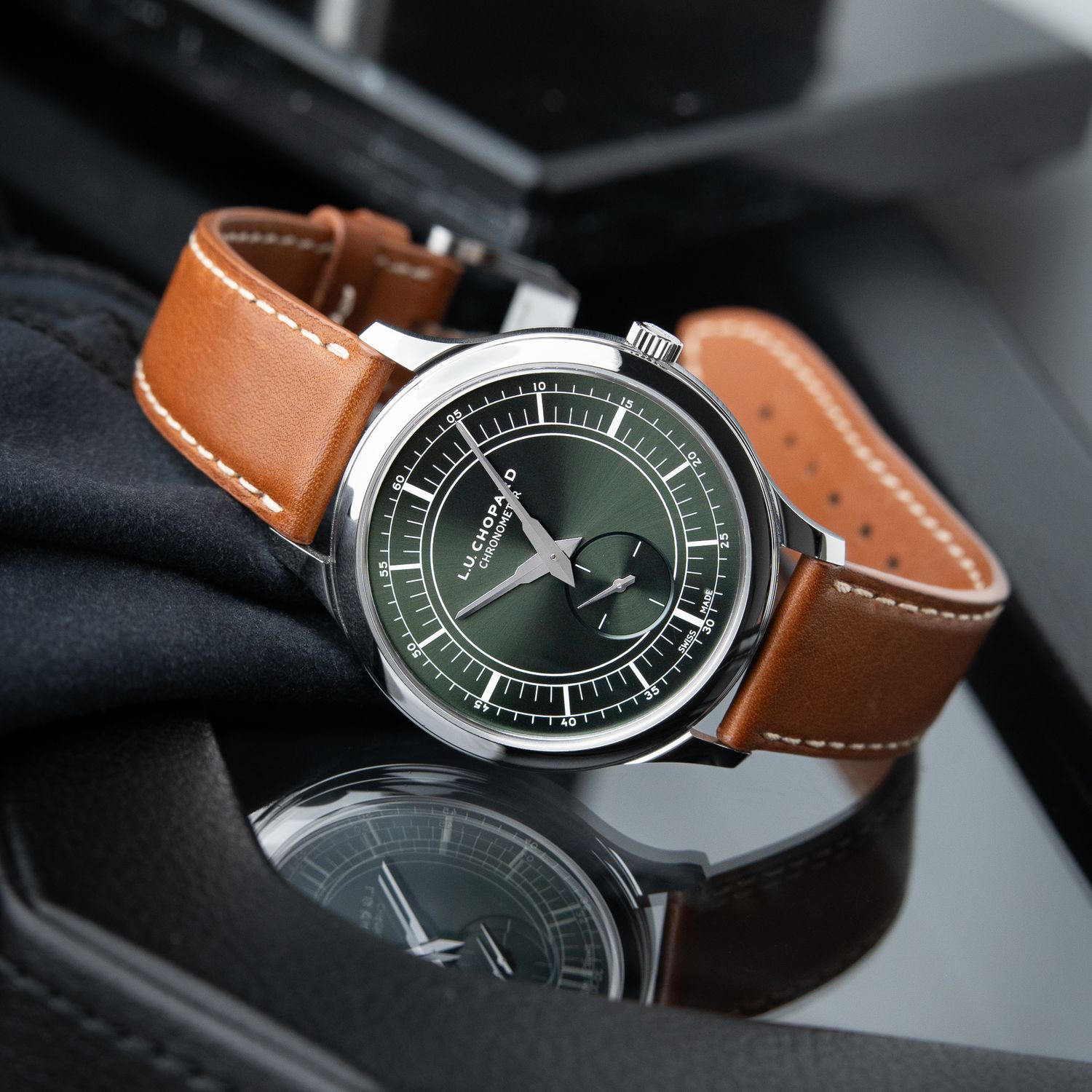 Chopard L.U.C XPS CLEAN Forest Green Sector Dial Lucent Steel