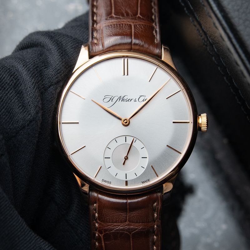 H.Moser & Cie. Venturer Small Seconds Rose Gold Silver Argente Dial Set 39