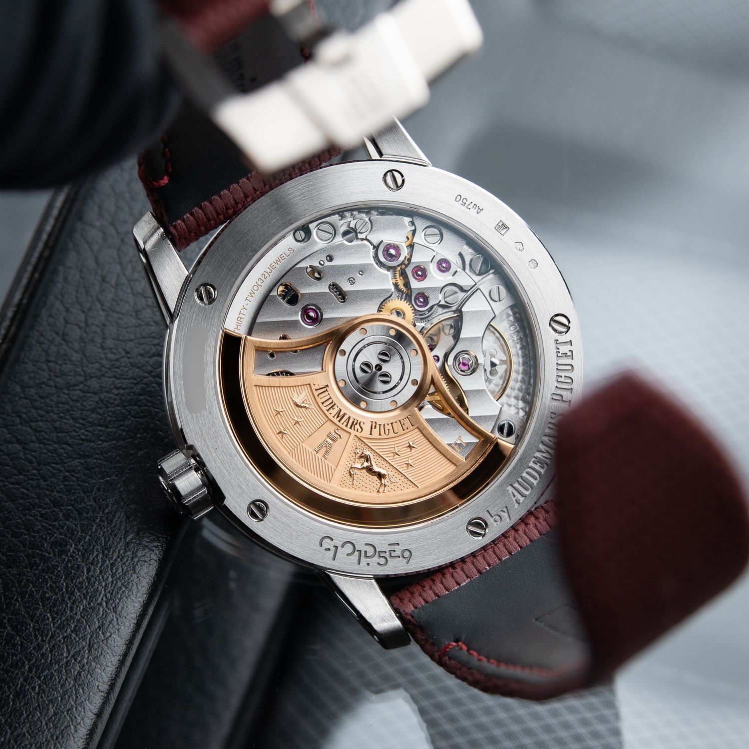 Audemars Piguet Code 11.59 STRAPS Burgundy Red Dial White