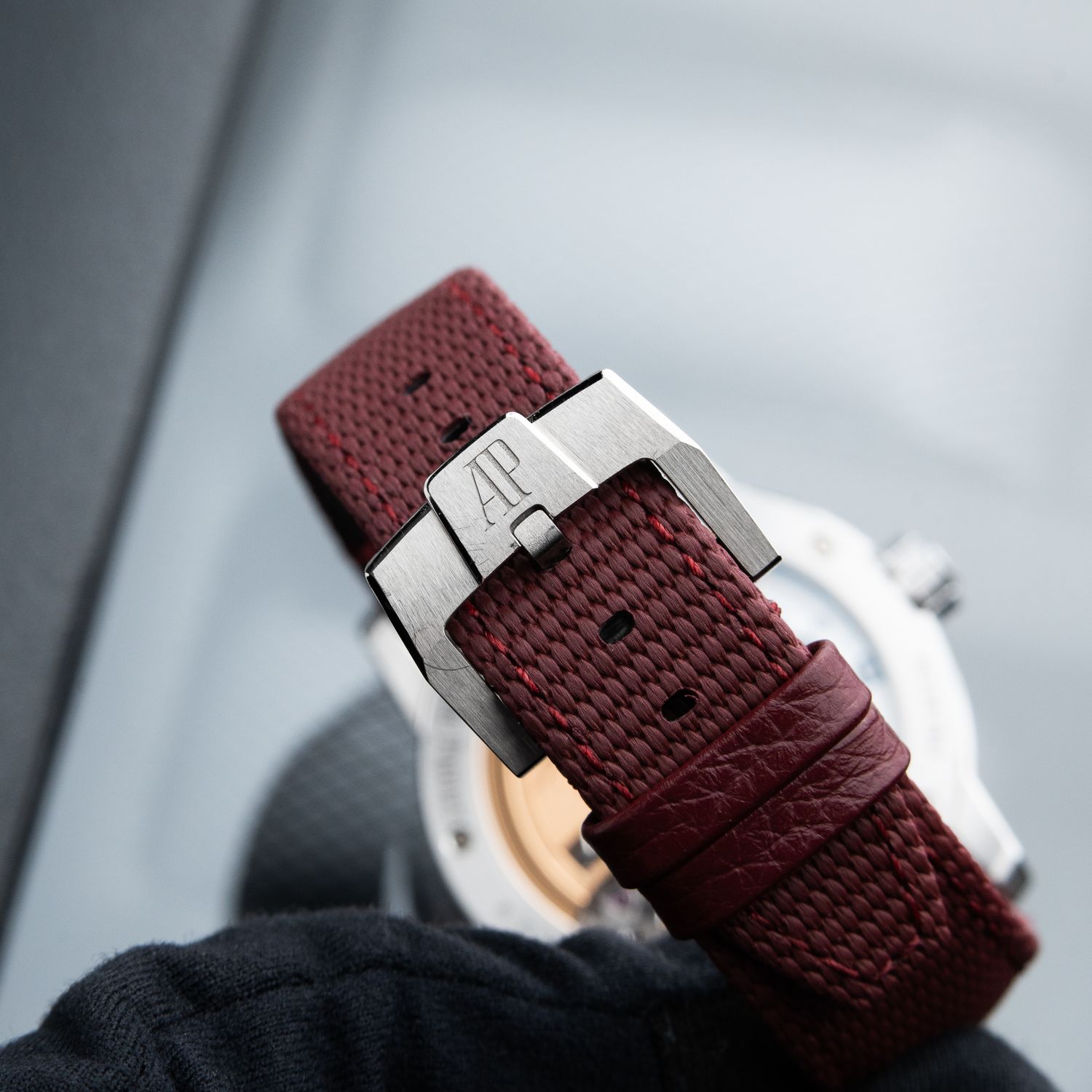 Audemars Piguet Code 11.59 STRAPS Burgundy Red Dial White Gold