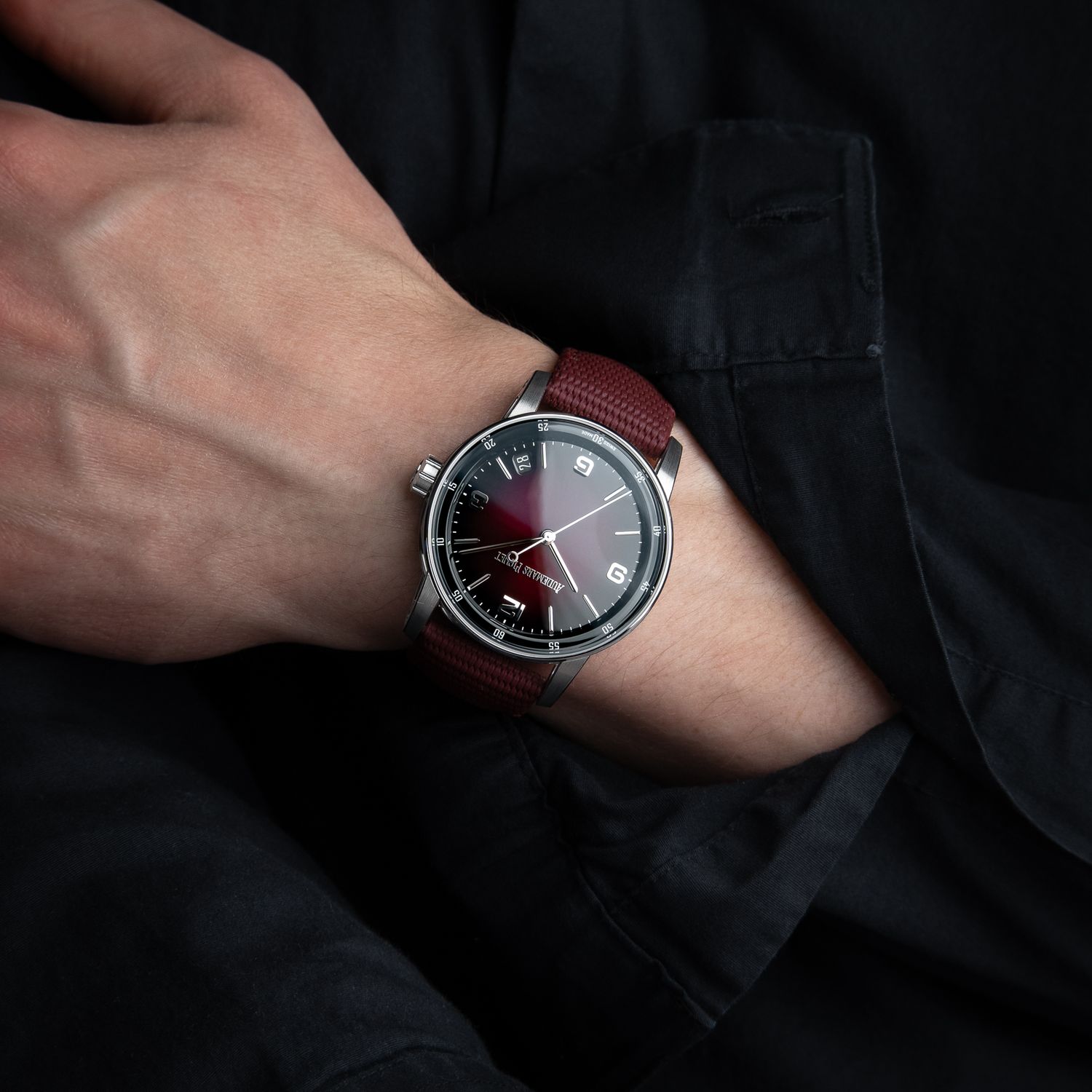 Audemars Piguet Code 11.59 STRAPS Burgundy Red Dial White