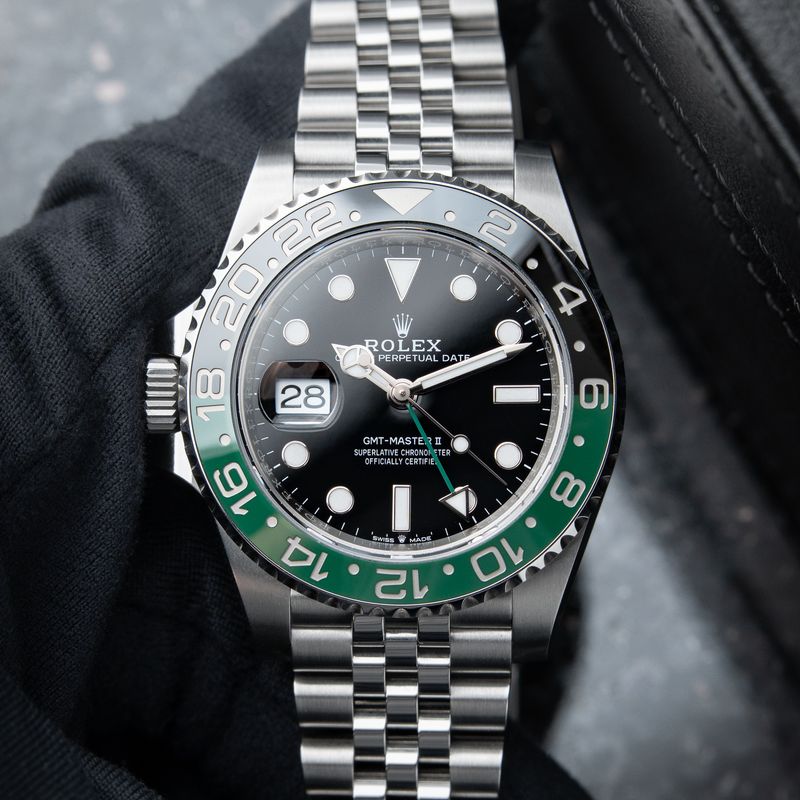 Rolex GMT-Master II 4/2024 Sprite Lefty Green Black Ceramic Steel Jubilee