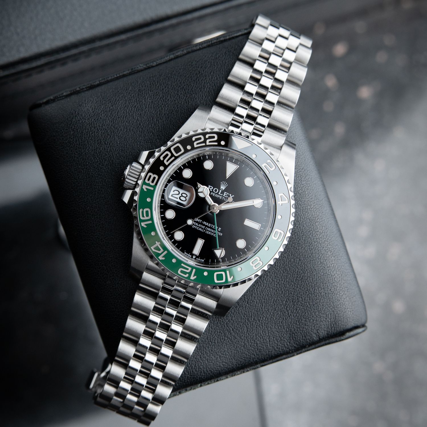 シリット Rolex GMT-Master II 4/2024 Sprite Lefty Green Black Ceramic Steel