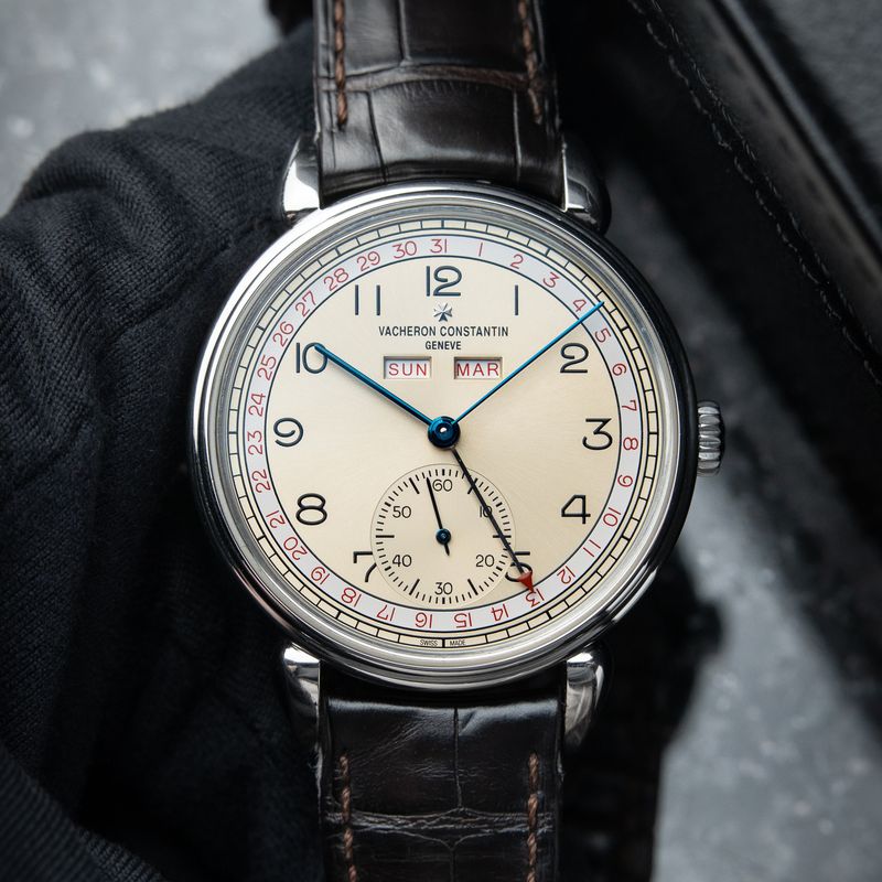 Vacheron Constantin Historiques 1942 Triple Calendrier Champagne Red Dial