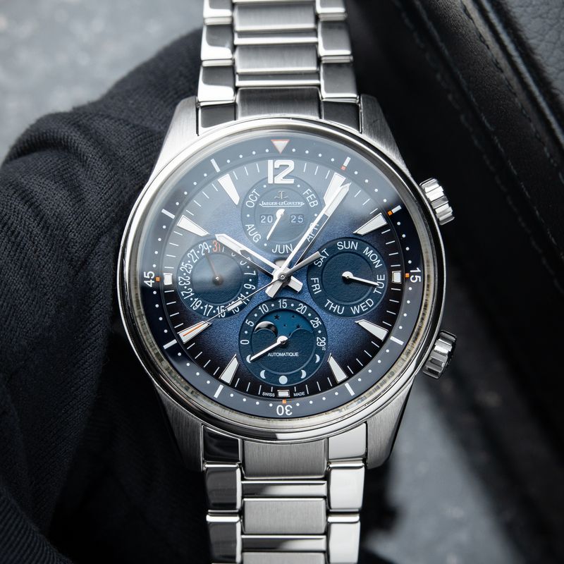 Jaeger-LeCoultre Polaris Perpetual Calendar Moonphase Steel Bracelet Blue 842.8.A8.S